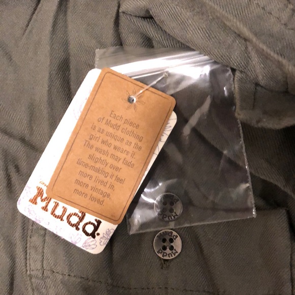 Mudd Button Down Shirt, Castor Gray, Sz M - Picture 6 of 9